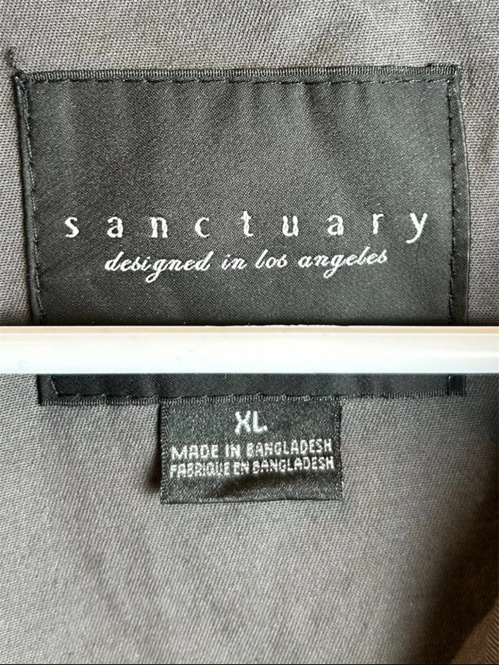 Sanctuary Gray Utility Cargo Jacket W Drawstring Hem Size XL - Picture 2 of 4